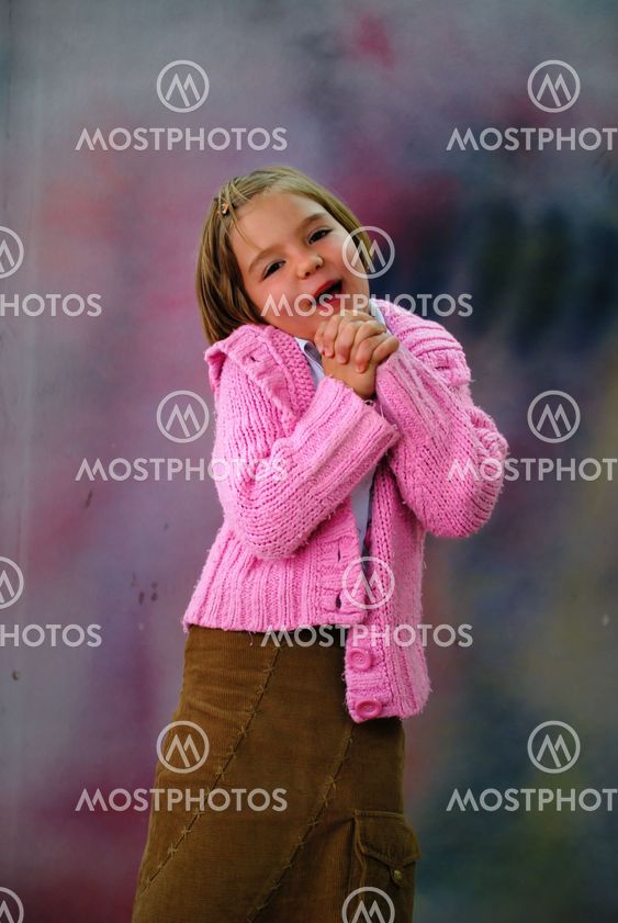 Cute little girl having fun