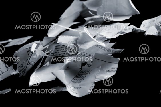 Torn financial charts