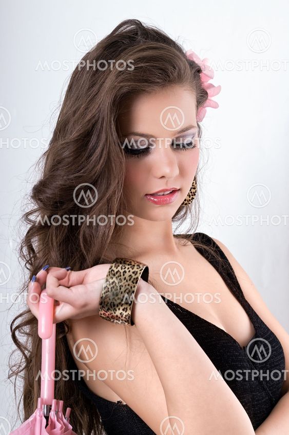 Beautiful girl with umbrella
