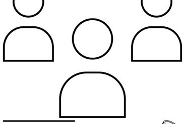 Team dynamics and decision-making concept with three...