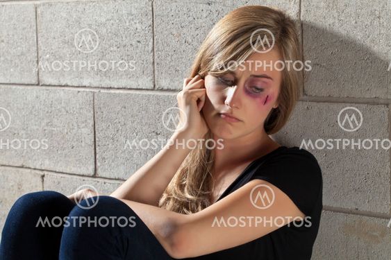 abuse young woman
