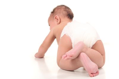 Exploring Infant Baby Boy Crawling