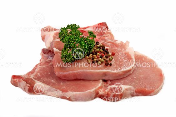 Rå svinekød Chops