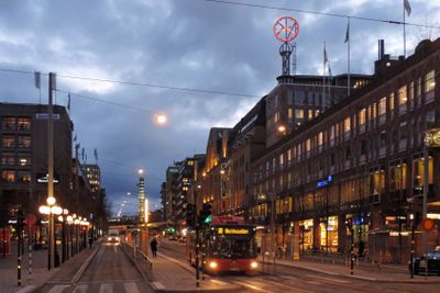 Hamngatan, Stockholm i skymning