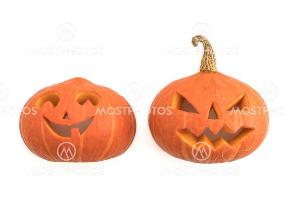 Halloween pumpkins smile and scrary eyes for party night