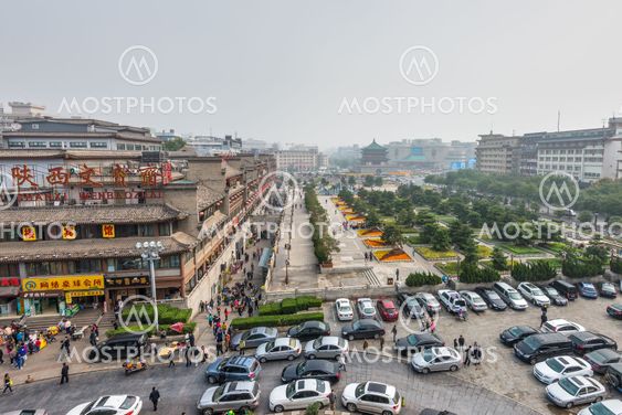 Square near the Bell Tower in Xian