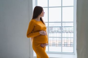 Pregnancy motherhood people expectation future. Pregnant...