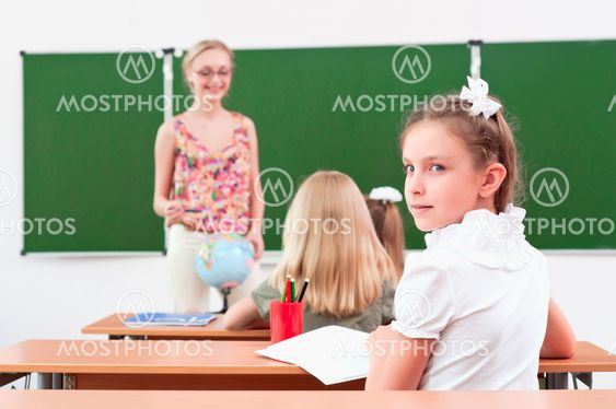 portrait of the girl in the class