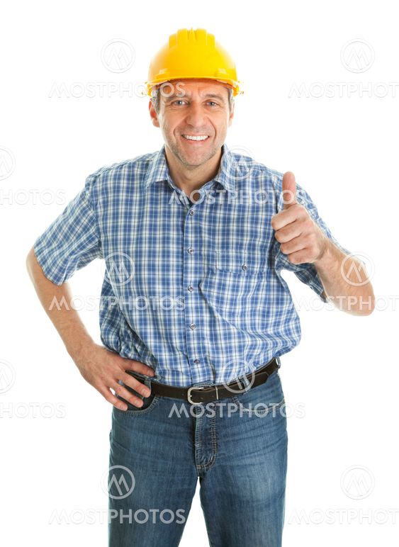 Worker wearing hard hat