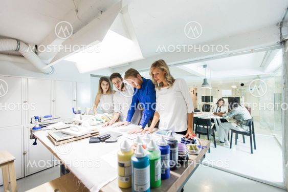 People working in the office