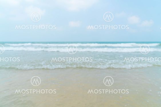 blurred beach and sea