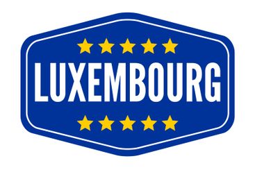 Luxembourg symbol icon with the European flag	