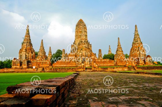 Wat Chaiwattanaram, the historical temple in Ayutthaya, Thailand