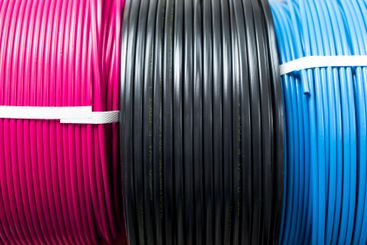 set colored electric cable