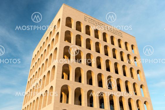 The Palazzo della Civilta Italiana, aka Square Colosseum, Rome, Italy