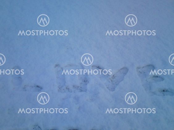 Snow art with footsteps:-) Art by fotprints 2011