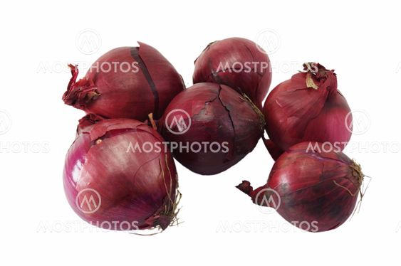 red onion isolated on white