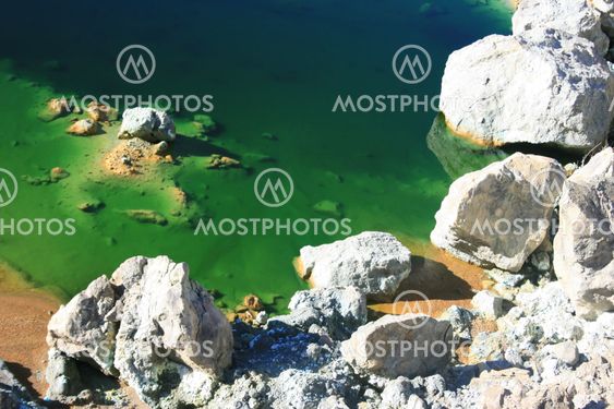 Rocks and water
