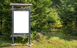 White blank wooden sign board