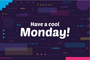 Colorful hello monday background