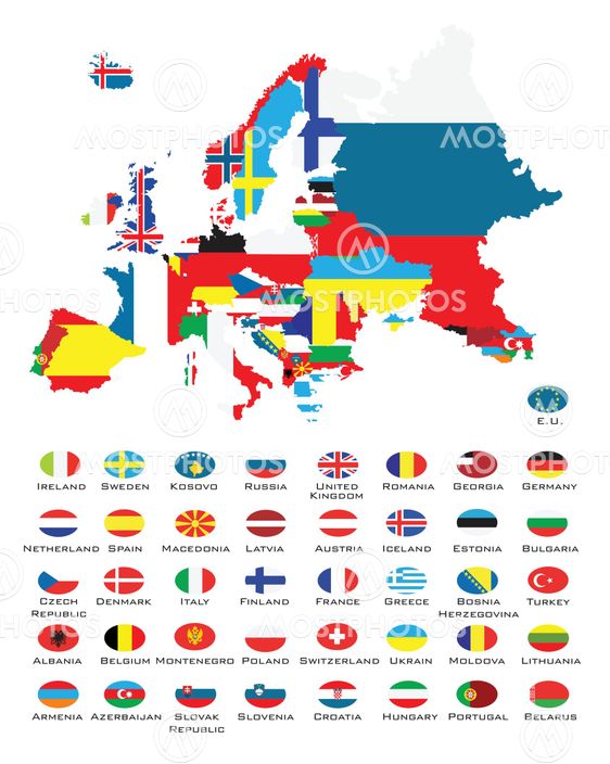 Outline maps of the countries