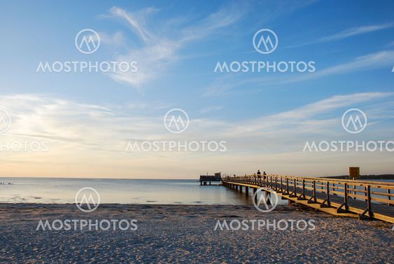 Bath pier at sunset