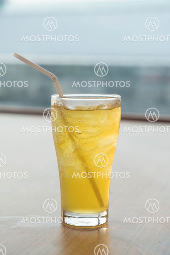 Iced Chrysanthemum tea glass