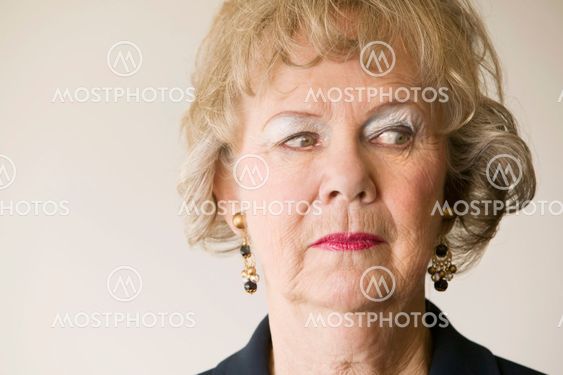Senior Woman Looking Right