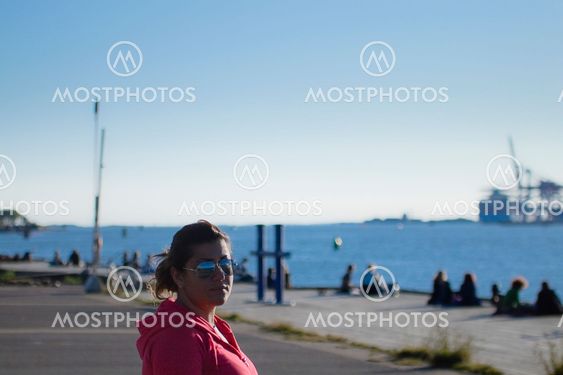 Girl looking into camera