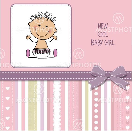 baby girl shower card