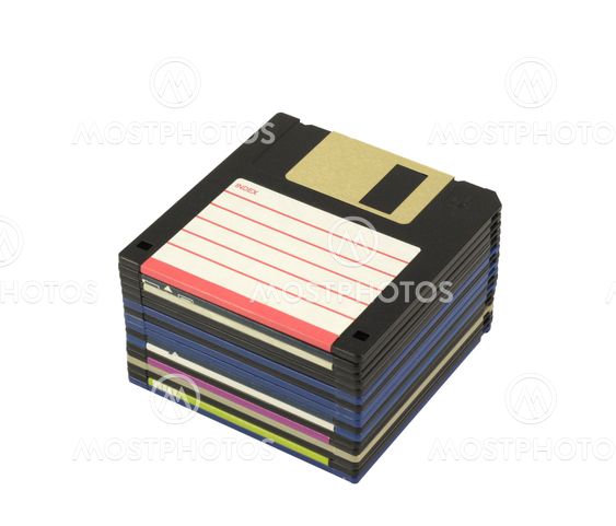 Stack of floppy disks