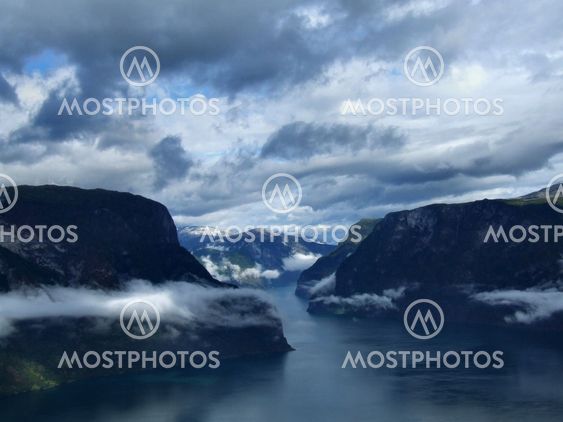 Fjord postcard from Norway