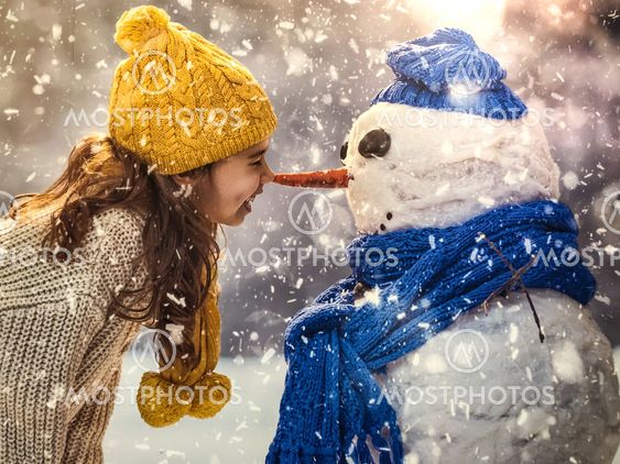 flickan och snögubben