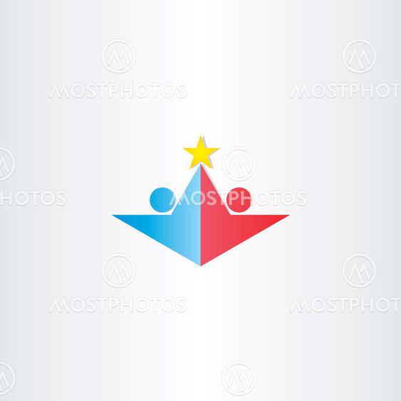 couple boy and girl touching star
