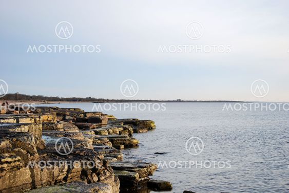 Cliffs at coastline