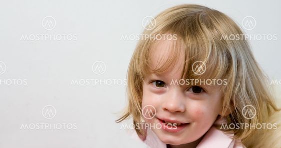 Smiling young cute caucasian boy