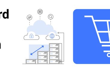 E-commerce Concept with Cloud Analytics, Shopping Cart,...
