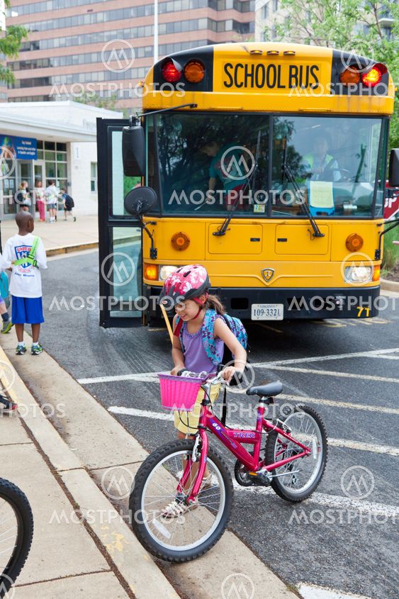 Kids Biking to School