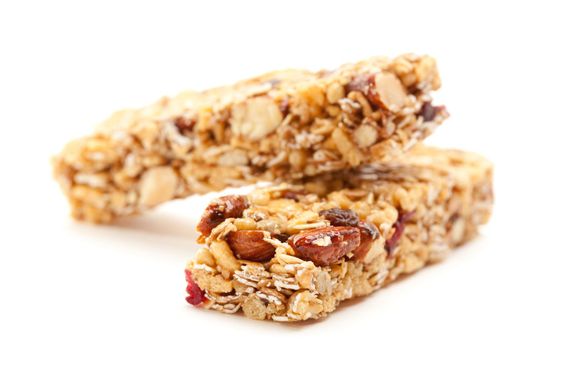 Two Granola Bars Isolated on White