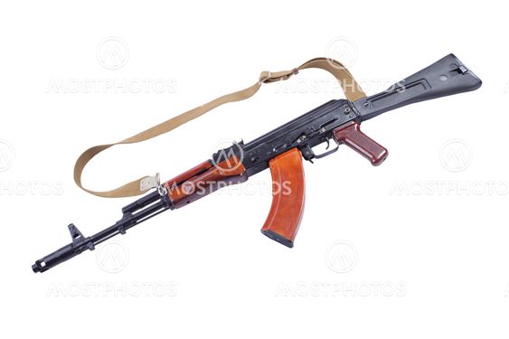 gun wood Kalashnikov rifle