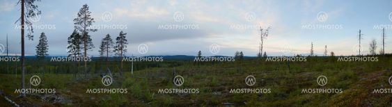 Panoramic view at Dusk from peak of Granberget in...
