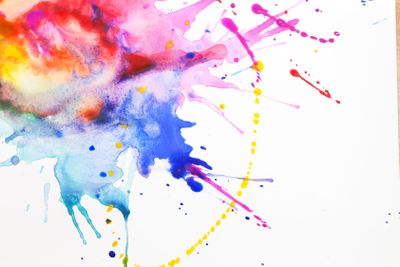 Paint on a sheet of paper