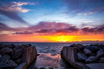 Utsikt från insläpp i Västra hamnen