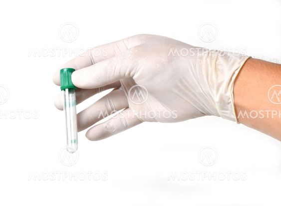 hand holding vacuum tube