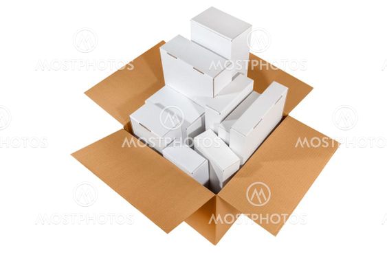 Open cardboard box