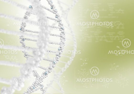 DNA helix against the colored background