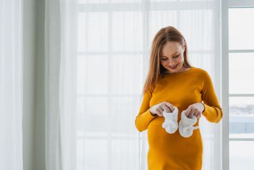 Pregnancy motherhood people expectation future. Pregnant...