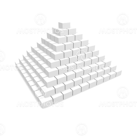 White blocks pyramid