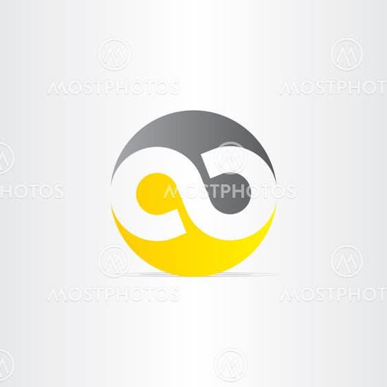 black and yellow infinity symbol