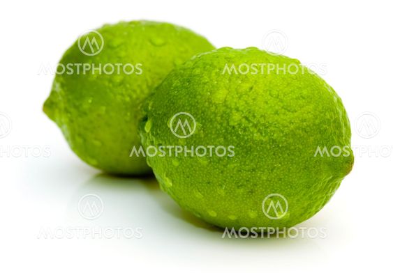 Lime with water drops